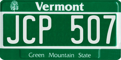 VT license plate JCP507