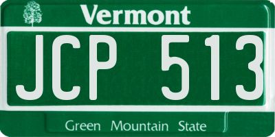 VT license plate JCP513