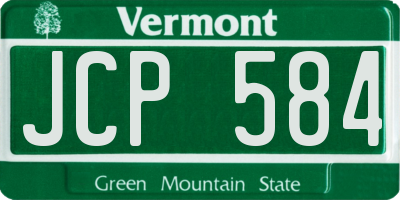 VT license plate JCP584