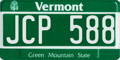 VT license plate JCP588