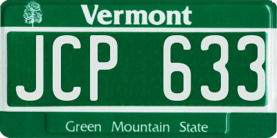 VT license plate JCP633