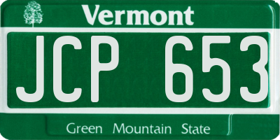 VT license plate JCP653