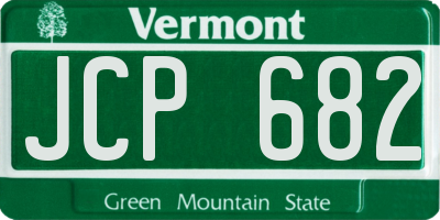 VT license plate JCP682
