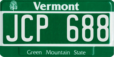 VT license plate JCP688