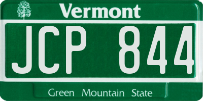 VT license plate JCP844