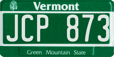 VT license plate JCP873