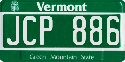 VT license plate JCP886