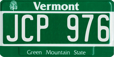 VT license plate JCP976