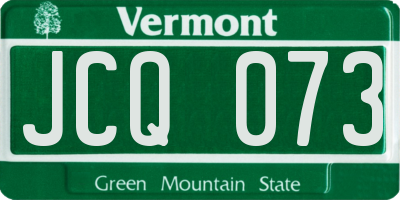 VT license plate JCQ073