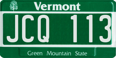 VT license plate JCQ113