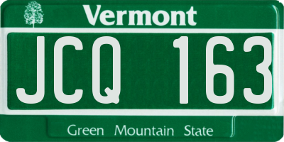 VT license plate JCQ163