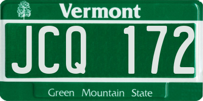 VT license plate JCQ172