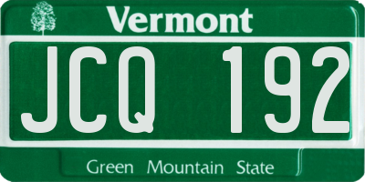 VT license plate JCQ192
