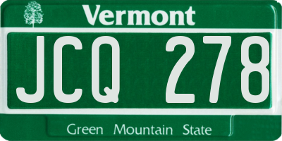 VT license plate JCQ278