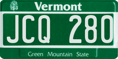 VT license plate JCQ280