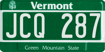 VT license plate JCQ287