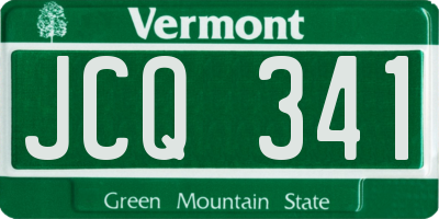 VT license plate JCQ341