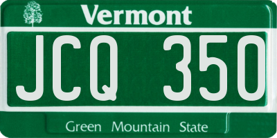 VT license plate JCQ350