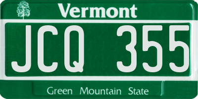 VT license plate JCQ355