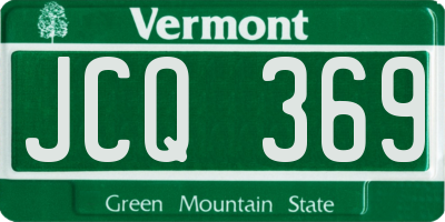 VT license plate JCQ369
