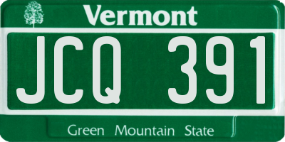 VT license plate JCQ391