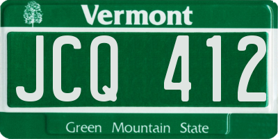 VT license plate JCQ412