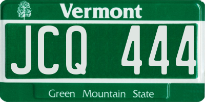 VT license plate JCQ444