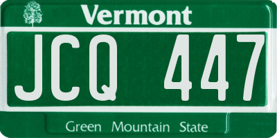VT license plate JCQ447