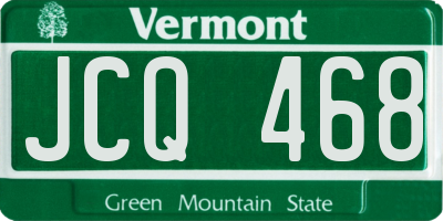 VT license plate JCQ468