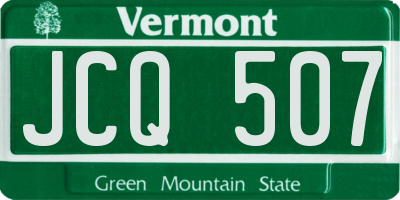 VT license plate JCQ507
