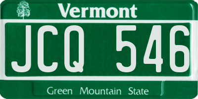 VT license plate JCQ546