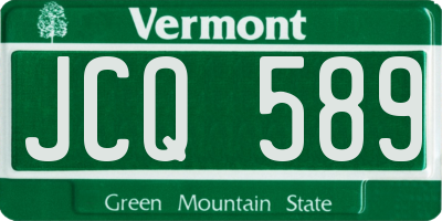 VT license plate JCQ589