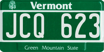 VT license plate JCQ623
