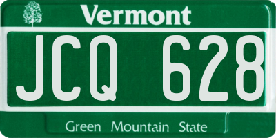 VT license plate JCQ628