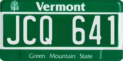 VT license plate JCQ641