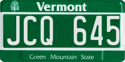 VT license plate JCQ645