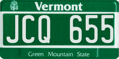VT license plate JCQ655