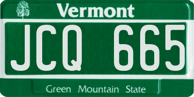 VT license plate JCQ665
