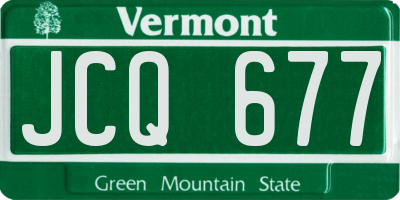 VT license plate JCQ677