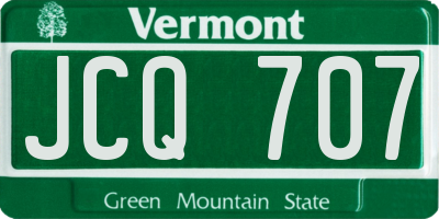 VT license plate JCQ707