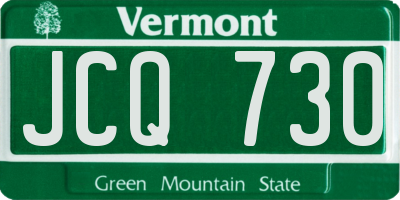 VT license plate JCQ730