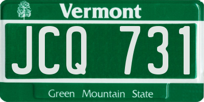 VT license plate JCQ731
