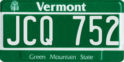 VT license plate JCQ752
