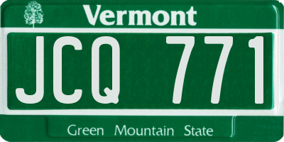 VT license plate JCQ771