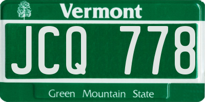 VT license plate JCQ778