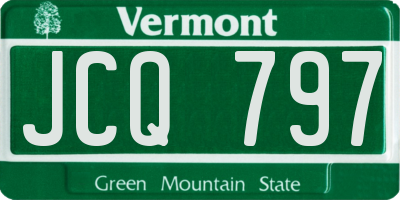 VT license plate JCQ797