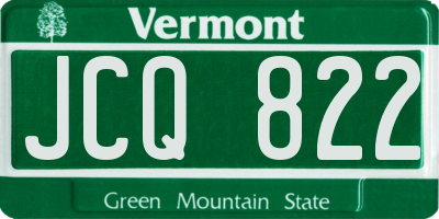 VT license plate JCQ822