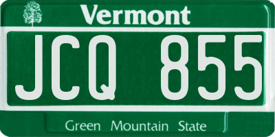 VT license plate JCQ855