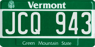 VT license plate JCQ943