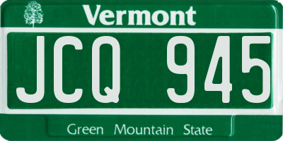 VT license plate JCQ945